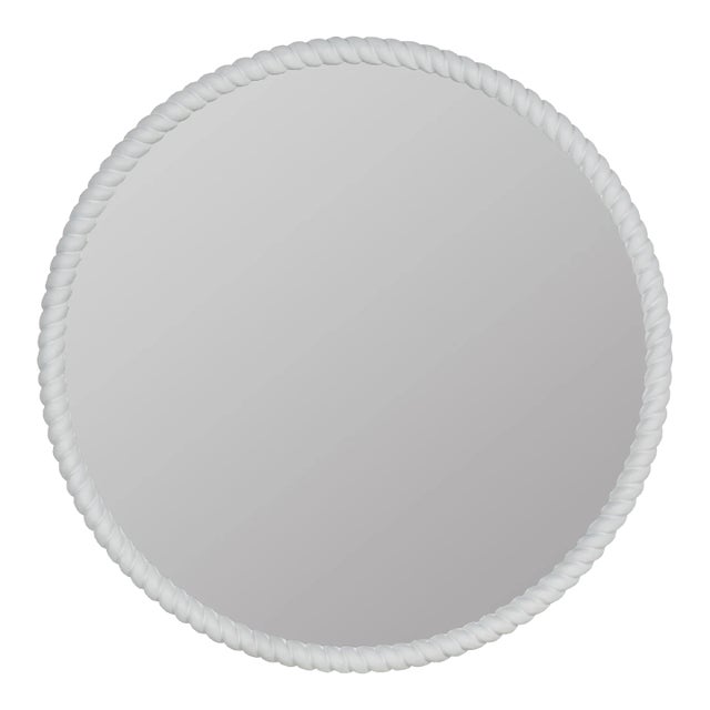 Eva White Round Mirror For Sale