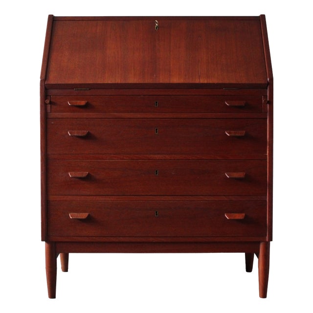 Vintage Danish Secretary in Teak, 1960s For Sale