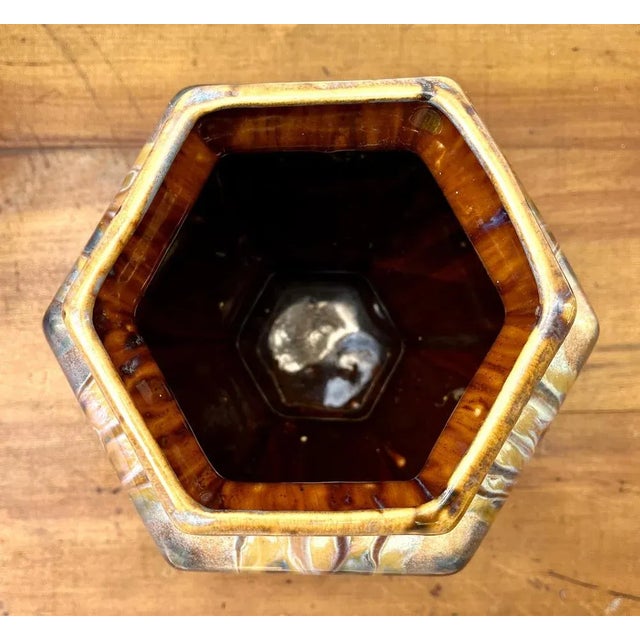 Ceramic Art Nouveau Handmade and Hand Glazed Planter Jardinière, 1930 For Sale - Image 7 of 9