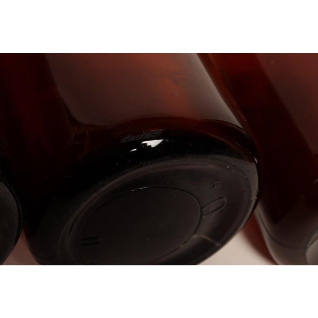 Set of Three Vintage Amber Glass Apothecary Bottles by Owens Illinois Glass Co. For Sale - Image 17 of 18