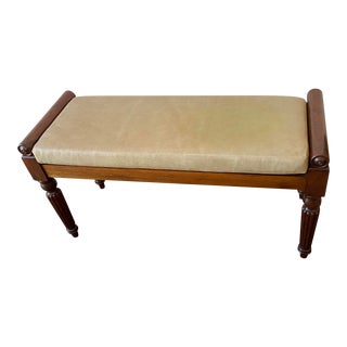 Traditional Tatham Inspired Wood Leg Bench For Sale