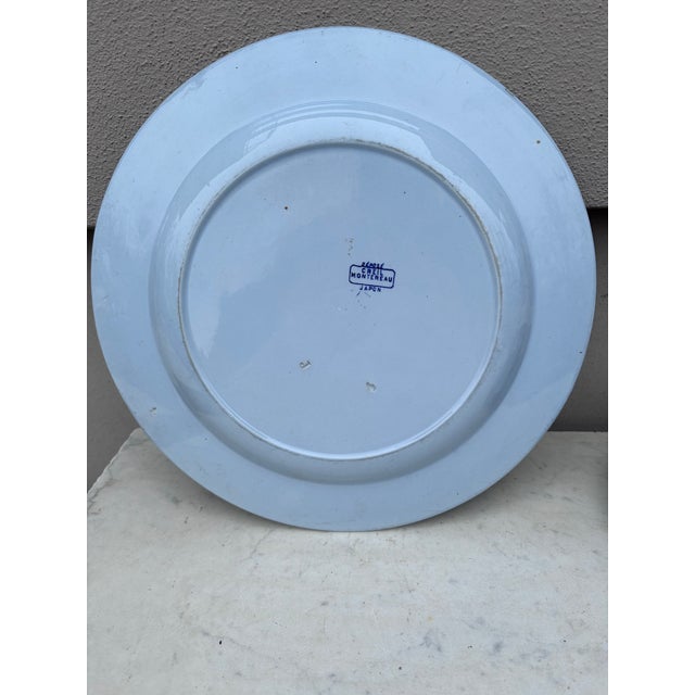Large 19th Century French Blue & White Japon Platter Creil Montereau For Sale In Austin - Image 6 of 8