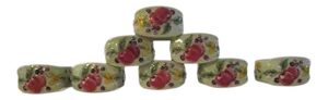 Vintage Fruitful Tapestry Ceramic Napkin Holders, S/8