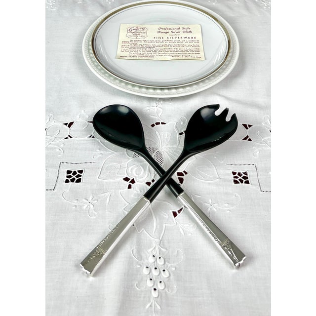 Oneida 1937 Art Deco Nobility Plate "Caprice" Silverware Service for 8 With Hostess Serving Suite - 58 PCS For Sale - Image 4 of 9