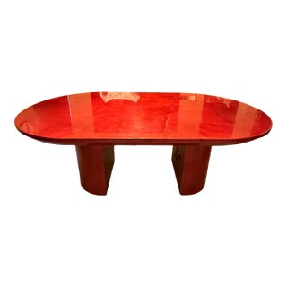 1980s Karl Springer Style Goatskin Table For Sale