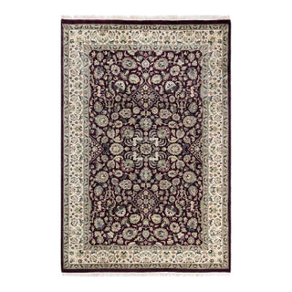 Mogul, One-of-a-Kind Hand-Knotted Area Rug - Red, 4' 3" x 6' 5" For Sale