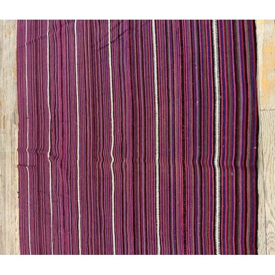 1950s 1950s Colorful Field Geometric Modern Turkish Kilim Flatweave Wool Small Rug For Sale - Image 5 of 6