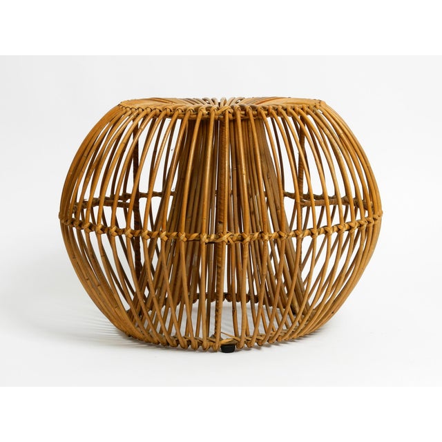 Italian Bamboo Rattan Stool, 1960s For Sale - Image 18 of 18