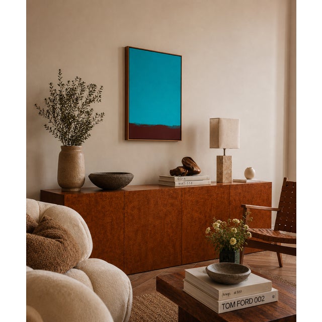 Bodasca, Meditative Turquoise, 2026, Acrylic Painting on Canvas For Sale - Image 3 of 10