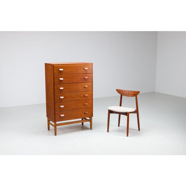 Wood Vintage Model F17 Chest of Drawers in Teak by Poul M. Volther for FDB Møbler, Denmark, 1960 For Sale - Image 7 of 16
