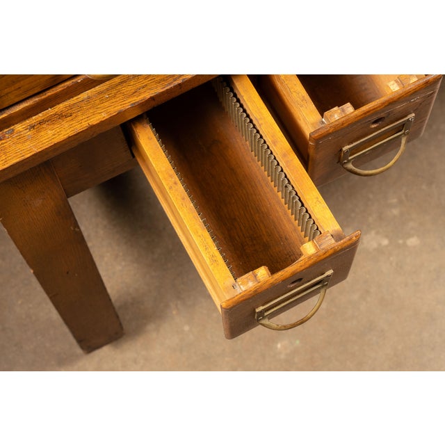 Brown Vintage Tambour Door Laboratory Cabinet by Wiese For Sale - Image 8 of 14