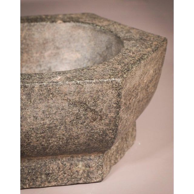Early Antique Eastern Carved Stone Bowl For Sale - Image 3 of 15
