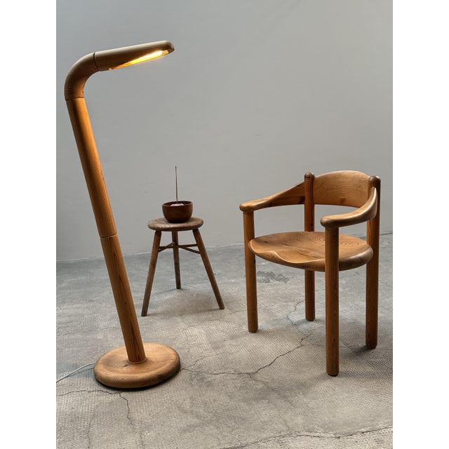 Scandinavian Floor Lamp in Pine Wood in the style of Rainer Daumiller, 1970s For Sale - Image 4 of 18