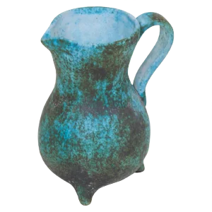 Green Ceramic Vase by Portier, France, 1950s