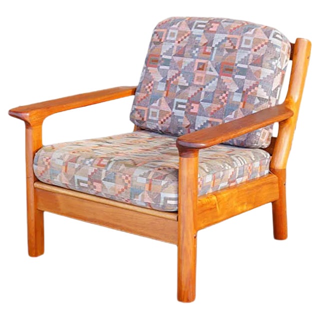 Vintage Danish Teak Lounge Chair, 1970s For Sale