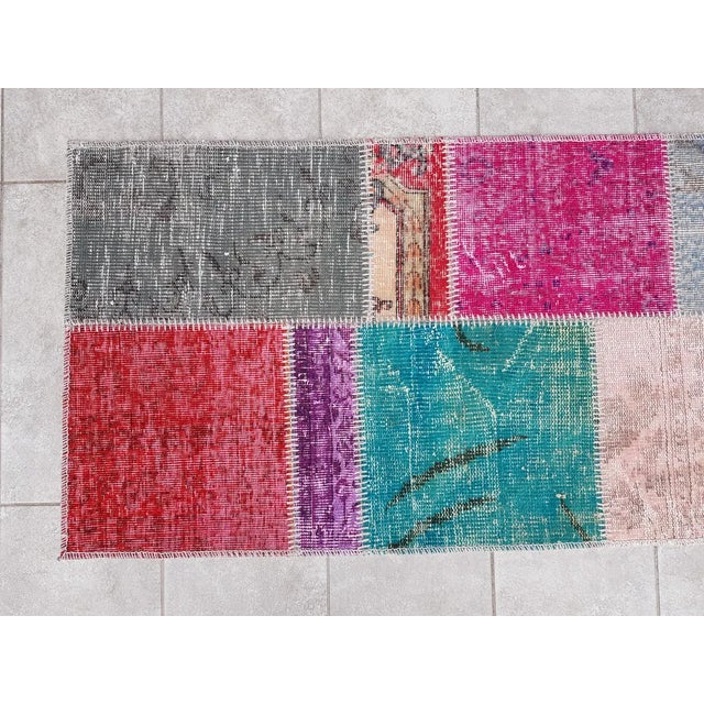 Saloon Vintage Oushak Wool Rug For Sale - Image 6 of 10