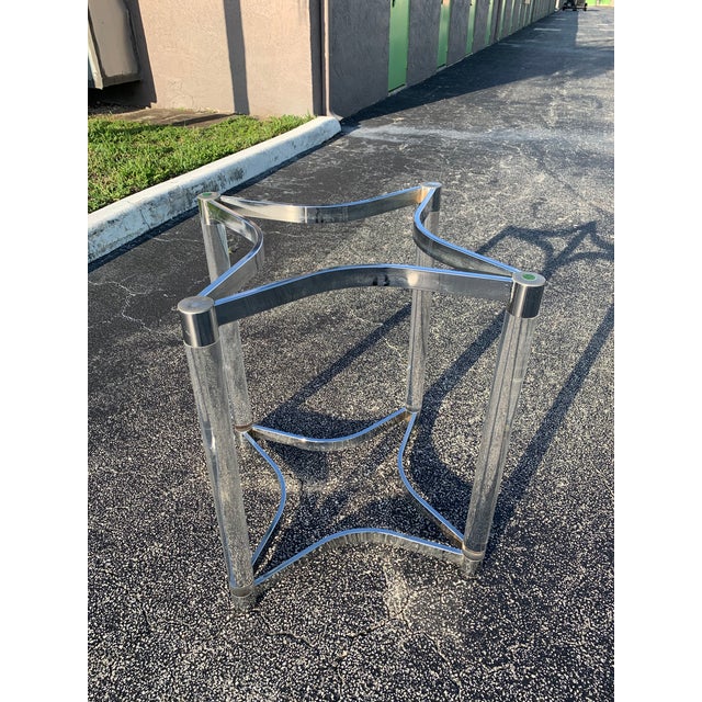 1970s 1970s Lucite and Chrome Dining Base For Sale - Image 5 of 10