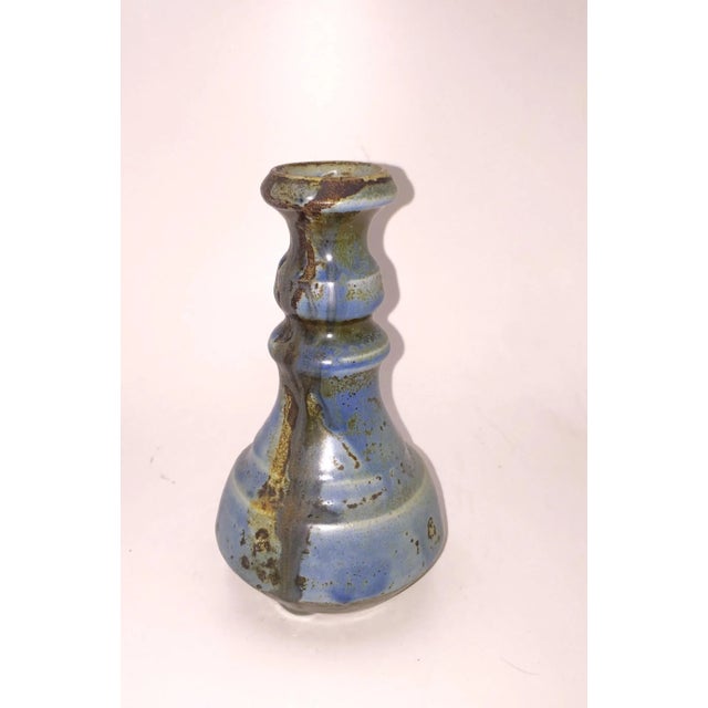 The glazed stoneware vase with mark on bottom. Exhibited in bard exhibition, NY April 4 - August 11, 2013.