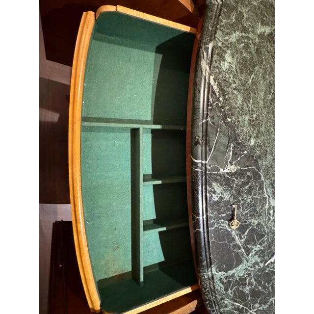 Early 20th Century Antique French Louis XV Style Marble Top Marquetry Credenza For Sale - Image 11 of 12