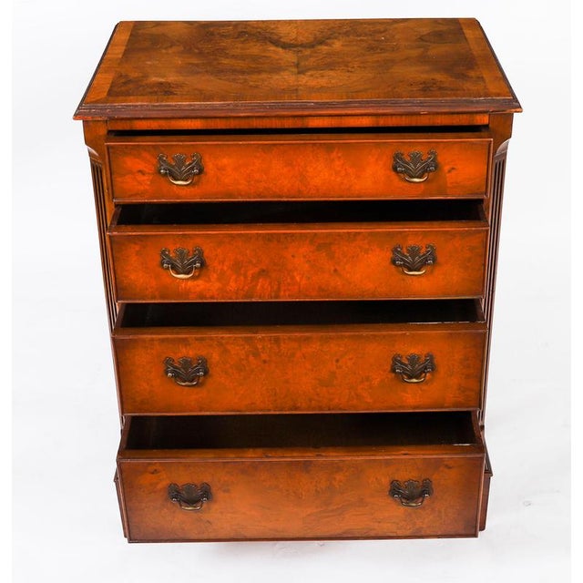 Mid-Century Burr Walnut Bedside Chests, Set of 2 For Sale - Image 5 of 18