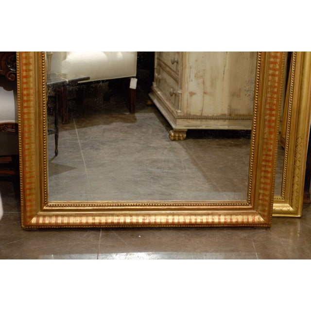 French Late 19th Century Large French Gilt Louis Philippe Style Mirror For Sale - Image 3 of 8