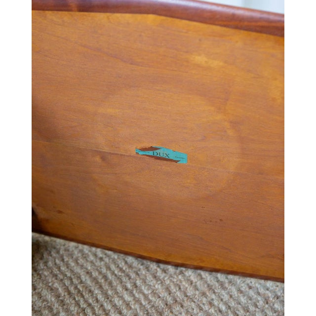 Brown 1960s Mid-Century Modern Pair of Dux Walnut and Brass End Tables For Sale - Image 8 of 11