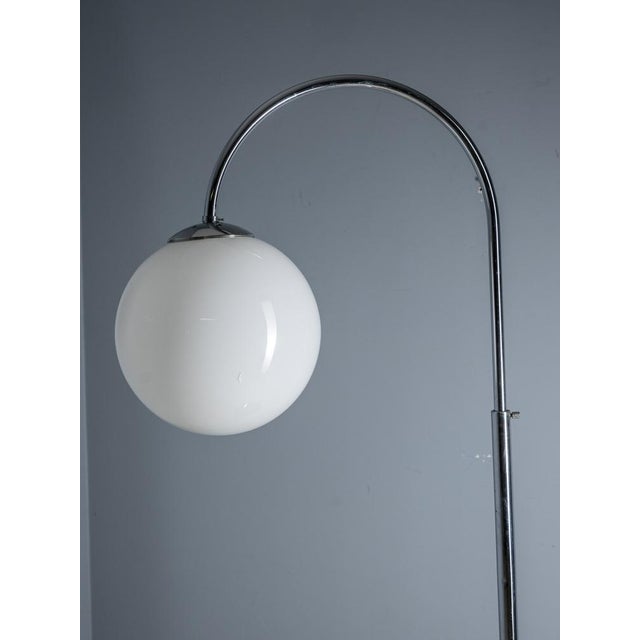 Functionalist Adjustable Chrome Floor Lamp, Czechoslovakia, 1930s For Sale - Image 4 of 8