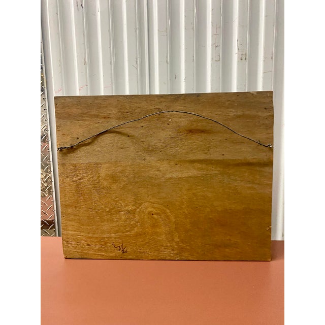 1960s Warren Kimble Style Painting Over Slanted Wooden Plank . For Sale - Image 11 of 12