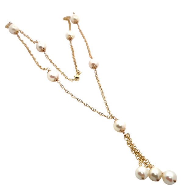 Akoya Pearl Necklace 14 Karat Gold Women Certified For Sale - Image 10 of 18