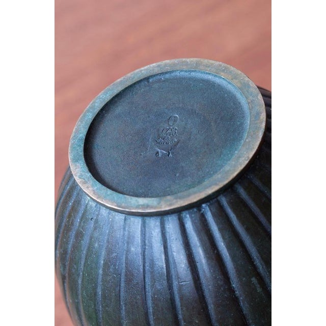Bronze Vase from GAB, 1930s For Sale - Image 6 of 7