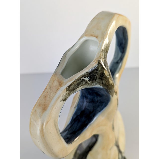 Biomorphic Ceramic Sculpture Vase by Pol Chambost, 1980s For Sale - Image 6 of 10