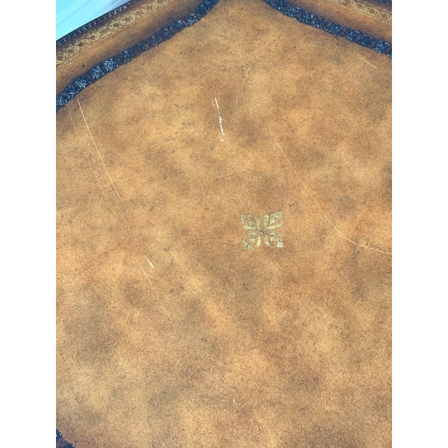 Maitland Smith Leather Top Table For Sale In Washington DC - Image 6 of 12