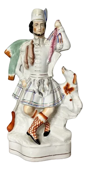 Large Antique Victorian Staffordshire Figure, 1880s
