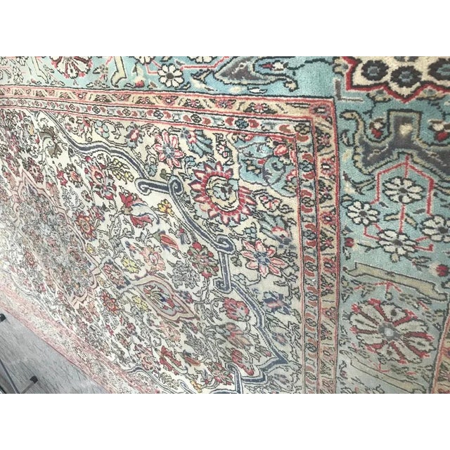 Vintage Floral Design Qom Rug For Sale - Image 12 of 16