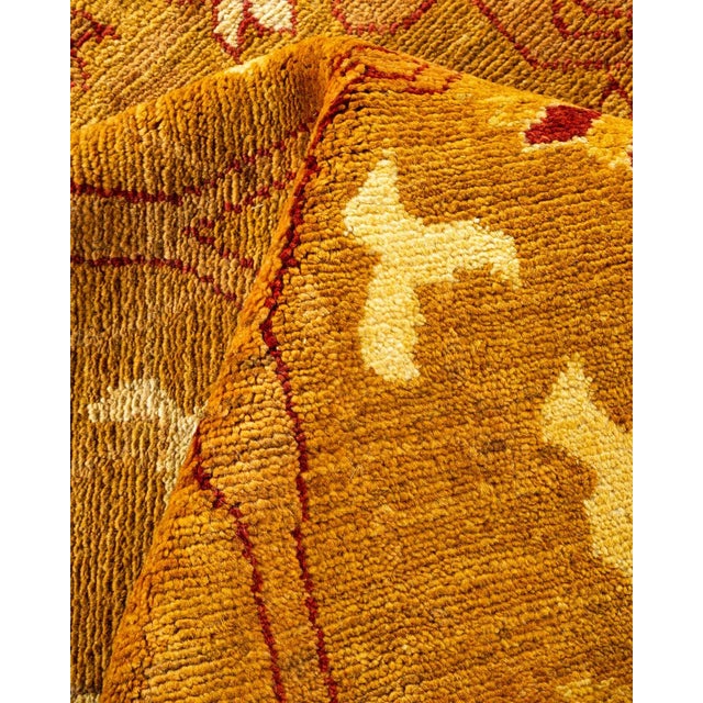 Textile Eclectic, One-of-a-Kind Hand-Knotted Area Rug - Yellow, 9' 1" x 11' 10" For Sale - Image 7 of 8