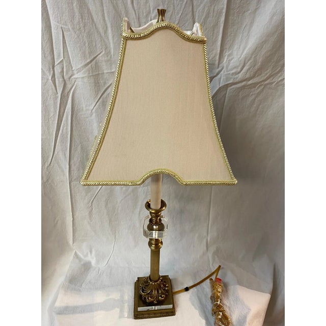 and John Richard Metal and Glass Table Lamp. For Sale - Image 9 of 13