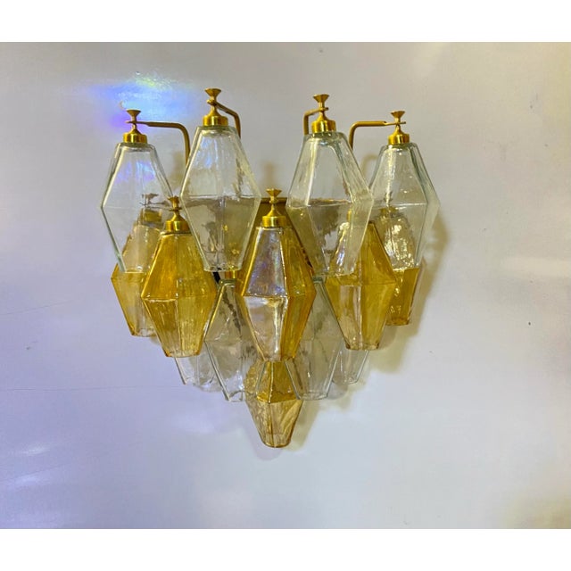 Italian Polygon Sconces in Murano Glass, Set of 2 For Sale - Image 4 of 9