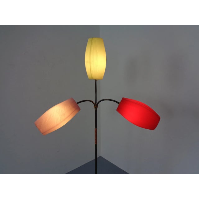 Mid-Century Adjustable Floor Lamp with Three Lanterns, 1950s For Sale - Image 12 of 18