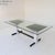 Table with Glass Top and Carrara Marble & Black Painted Metal Base, 1980s For Sale - Image 3 of 10