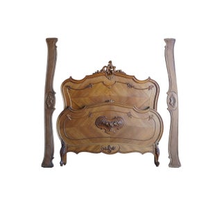 Antique French Rococo Full Bed For Sale