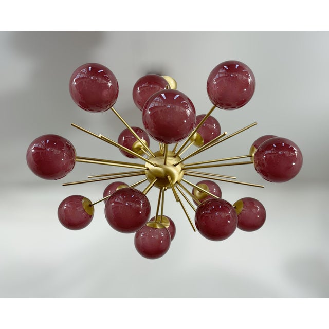 Not Yet Made - Made To Order 21st Century Ovale Diciotto Murano Sputnik Chandelier by Fabio LTD For Sale - Image 5 of 11