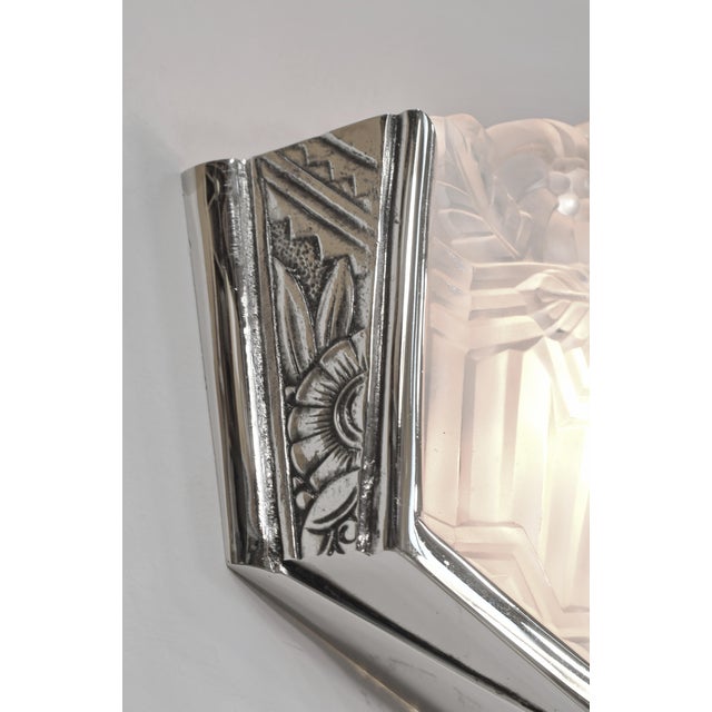 Pair of 1930s Noverdy French Art Deco Wall Sconces - 2 Pairs Available For Sale - Image 9 of 11