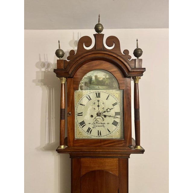 Antique George III Mahogany Arch Dial Longcase Clock, 1800 For Sale - Image 10 of 11