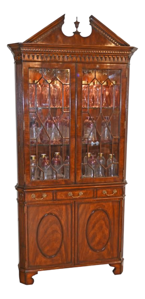 Victorian Corner Cabinet in Glazed Mahogany
