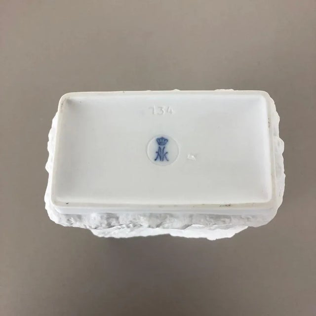 Op Art Biscuit Porcelain Vase Made from AK Kaiser, Germany, 1970s For Sale - Image 12 of 14