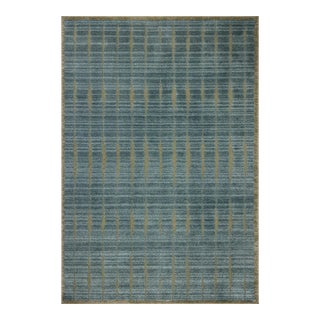 Chris Loves Julia x Loloi Calvin Ocean / Olive 6'-3" x 9'-6" Area Rug For Sale