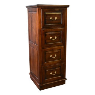 Legacy 4 Drawer File Cabinet - Brown Walnut For Sale