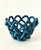 Mid-Century Modern Hand Crafted Cerluean Blue Twisted Pottery Bowl For Sale - Image 3 of 16