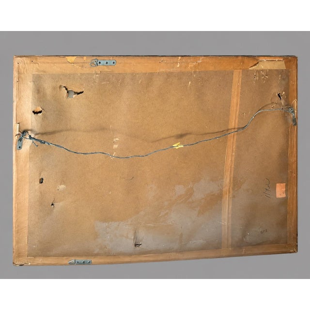 Antique Gold Gilt Venetian Etched Wall Mirror Beveled Glass Rectangle Vintage For Sale - Image 9 of 9