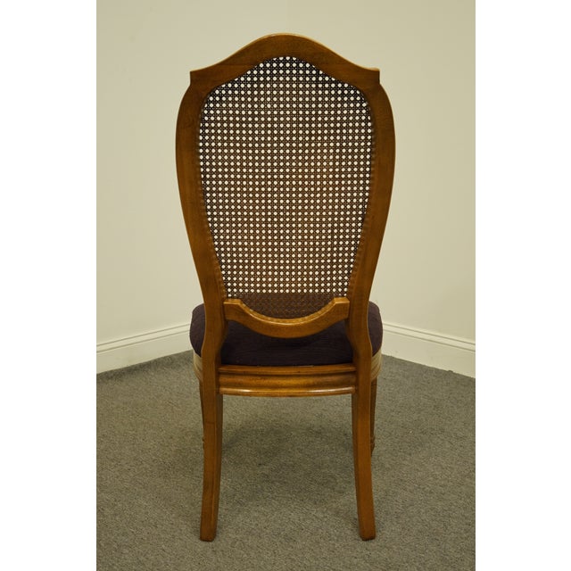 Late 20th Century Thomasville Furniture Villager Collection Cane Back Dining Side Chair Chairish